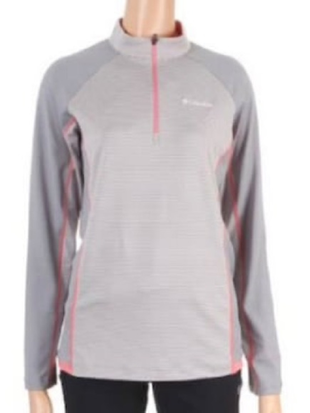 Columbia Omni-Wick Quarter Zip Running Hiking Top Women’s S Gray Pink (Korea)